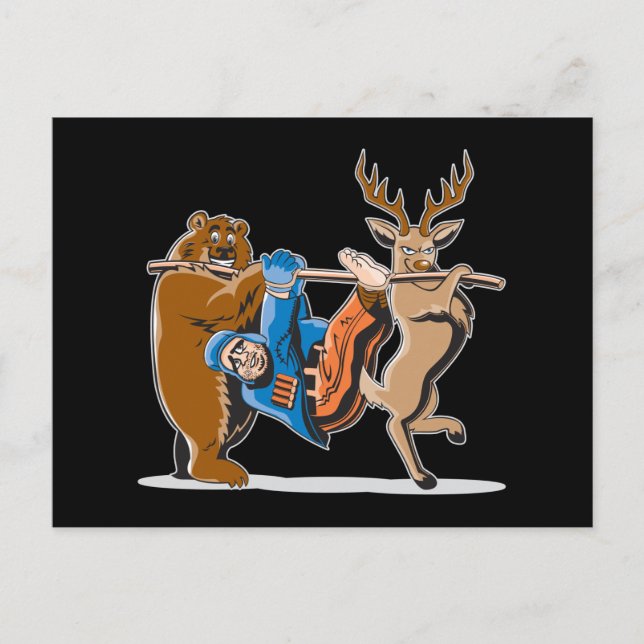 Postal La venganza contra la caza de animales (Anverso)