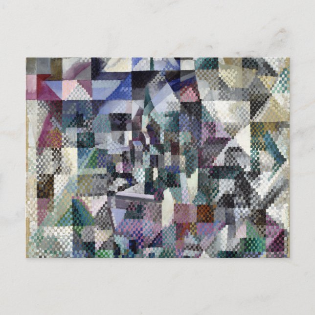 Postal La ventana de Robert Delaunay en la ciudad (Anverso)