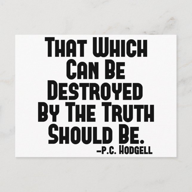 Postal La verdad duele (Anverso)