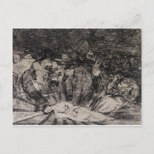 Postal La verdad ha muerto por Francisco Goya