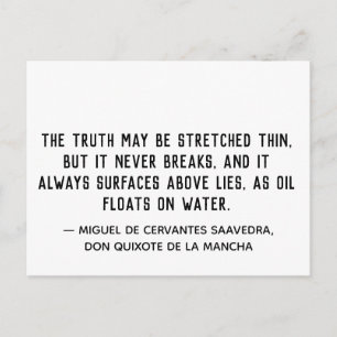 Postal La verdad nunca rompe la cita