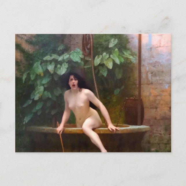 Postal La verdad sale de su pozo - Jean-Leon Gerome (Anverso)