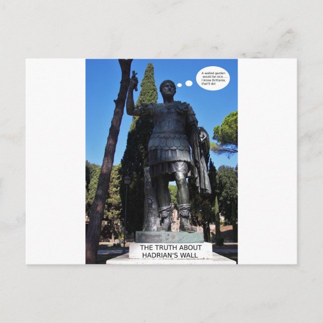 Postal La verdad sobre el muro de Hadrian. (Anverso)