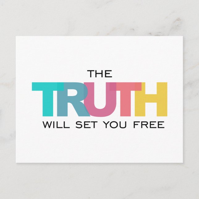Postal La verdad te hará libre (Anverso)