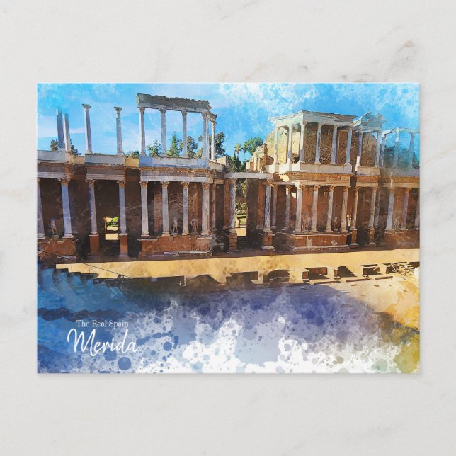Postal La verdadera Mérida Española (Anverso)