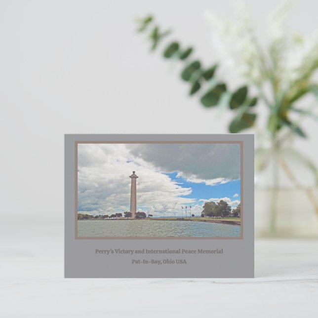 Postal La victoria de Perry y el monumento internacional  (Anverso de pie)