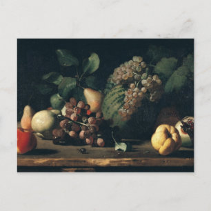 Postal La vida con uvas y granadas