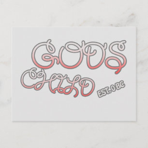 Postal La vida cristiana infantil de Dios