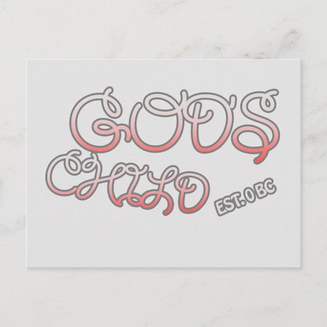 Postal La vida cristiana infantil de Dios (Anverso)