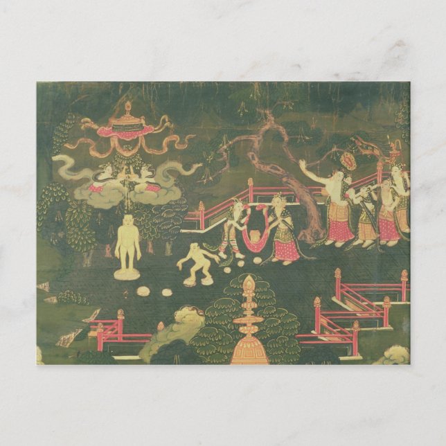 Postal La vida de Buda Shakyamuni (Anverso)