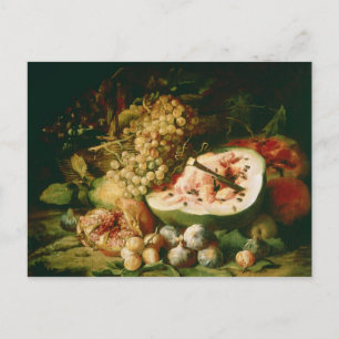 Postal La vida de la fruta en un borde