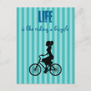 Postal La Vida De Las Ciclistas Retro Es Como Montar En B
