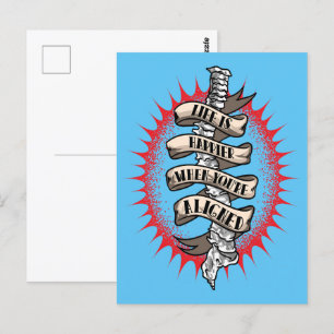 Postal La vida de quiropráctico es más feliz cuando estás