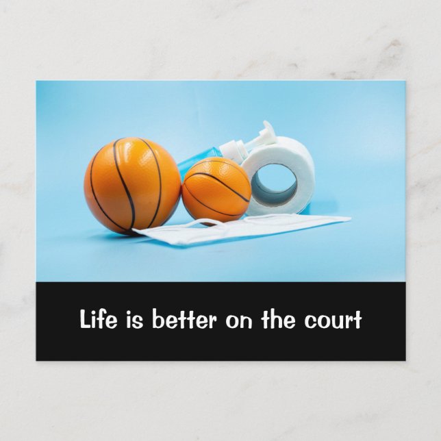 Postal La vida del baloncesto es mejor en la cancha (Anverso)