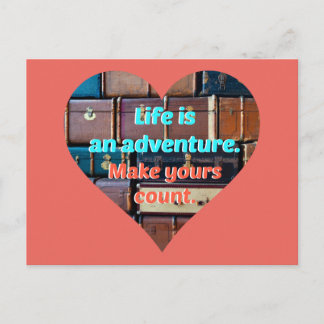 Postal La Vida Del Equipaje Vintage Es Una Aventura Motiv