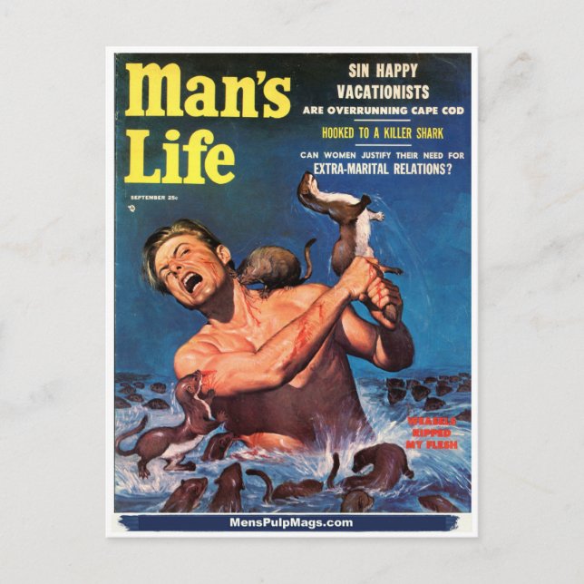 Postal La vida del hombre, setiembre de 1956 - ¡Las comad (Anverso)