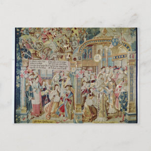 Postal La vida del obispo de San Remigio de Reims