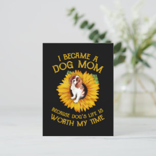 Postal La vida del perro del girasol del Cocker vale mi t