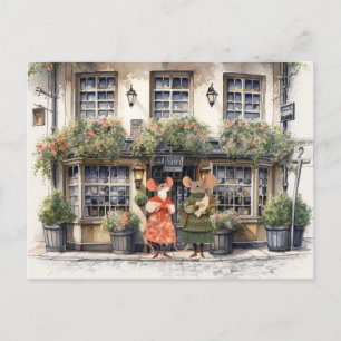 Postal La vida en la ciudad de los ratones - Los comercio