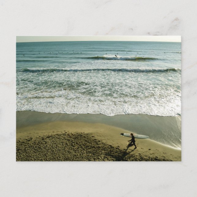 Postal La vida en la playa - Bahía de Sagami, Japón (Anverso)