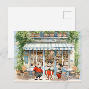 Postal La vida en Mice Town - Después de charlas de café