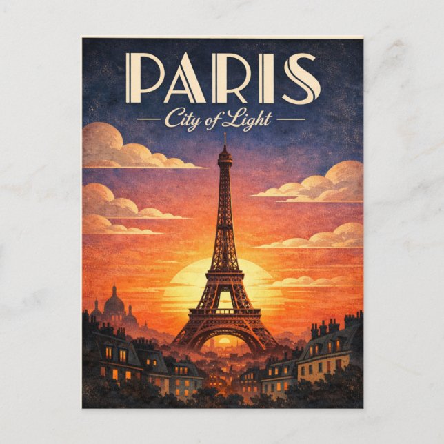 Postal La vida en París (Anverso)