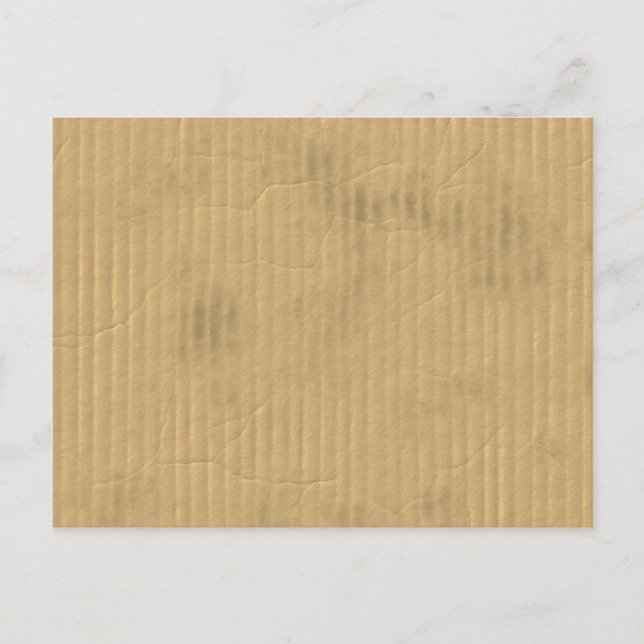 Postal La vida en una caja de cartón desgastada y sucia (Anverso)