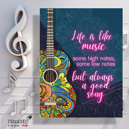 Postal La vida es como la música, siempre una buena canci