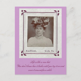 Postal La vida es como un nuevo Gorra...