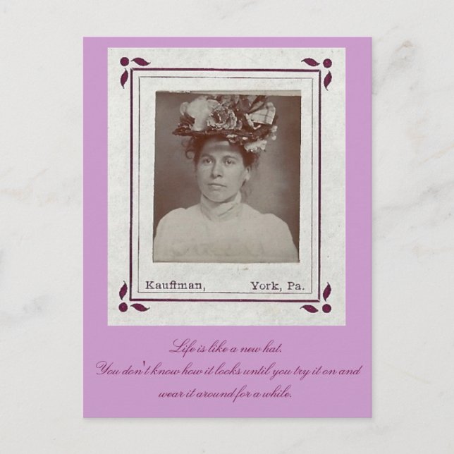 Postal La vida es como un nuevo Gorra... (Anverso)