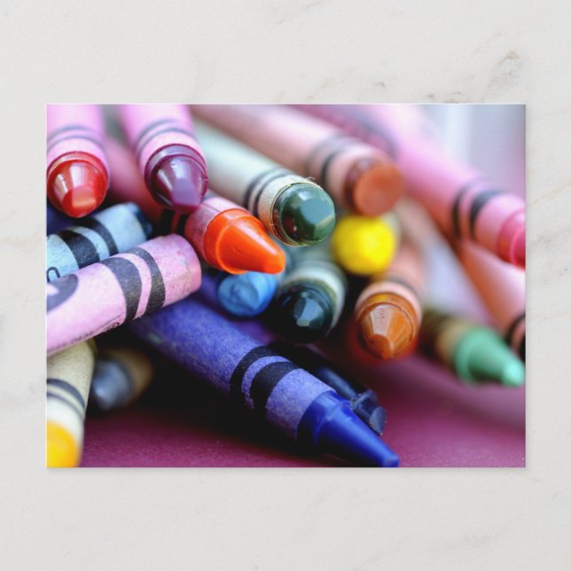 Postal La vida es como una caja de creyones (Anverso)