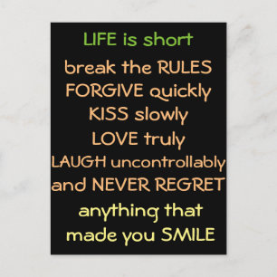 Postal la vida es corta