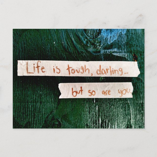 Postal La vida es difícil (Anverso)