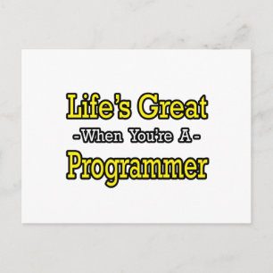 Postal La vida es grande... programador