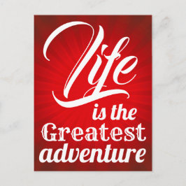 Postal La vida es la aventura más grande