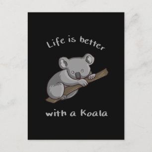 Postal La Vida Es Mejor Con Koala
