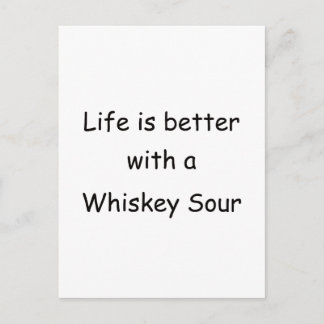 Postal La Vida Es Mejor Con Una Tormenta De Whiskey