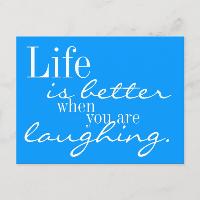 Postal La vida es mejor postcard (Anverso)