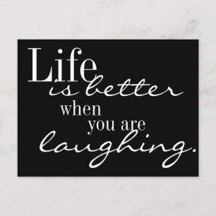Postal La vida es mejor postcard