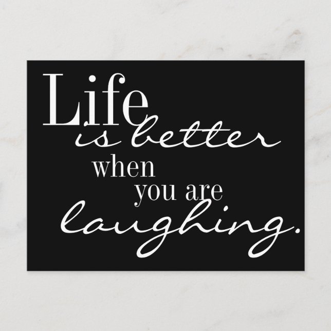 Postal La vida es mejor postcard (Anverso)