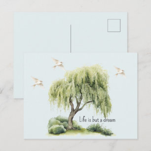 Postal La vida es un árbol de sueños Pájaros