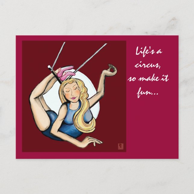 Postal La vida es un circo, así que hazlo divertido... (Anverso)