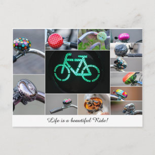 Postal La vida es un hermoso paseo en bicicleta!