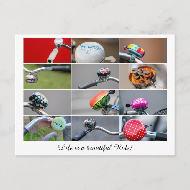 Postal ¡La vida es un hermoso viaje en bicicleta! (Anverso)