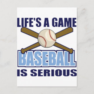 Postal La vida es un juego, el béisbol es serio