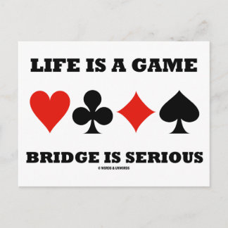 Postal La Vida Es Un Juego El Puente Es Serio (Cuatro Tra