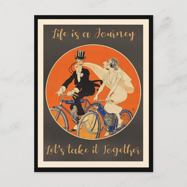 Postal La vida es un viaje, amor, (Anverso)