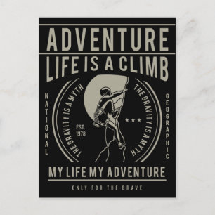 Postal La Vida Es Una Escalada   Mi vida mi aventura