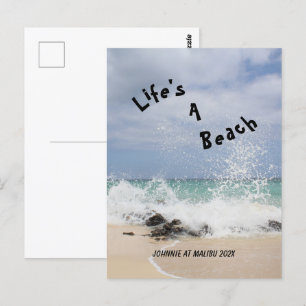 Postal La vida es una playa