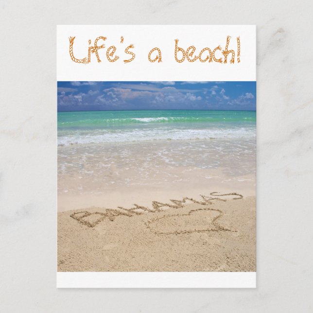 Postal La vida es una playa (Anverso)